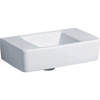 Geberit Renova Plan lave-mains compact sans trou de robinetterie sans trop-plein 40x25x15cm blanc