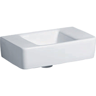 Geberit Renova plan Lave-mains compacte sans trou pour robinet sans trop-plein 40x25x15cm blanc