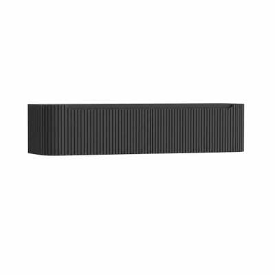 H&R Badmeubelen Juice Wastafelonderkast - 180x45x40cm - afgeronde hoeken - 3D-front - 2 lades - geïntegreerde greep - dark blue