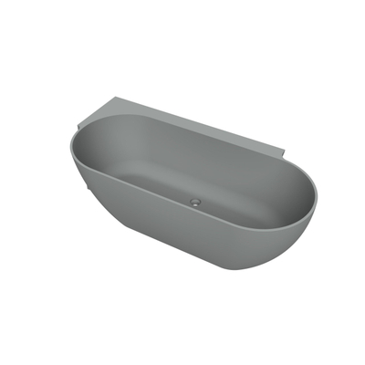 Arcqua Havana Baignoire semi-autoportante - 170x80cm - gauche - gris mat