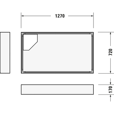 Duravit D Code douchebak 130x75cm acryl rechthoekig wit