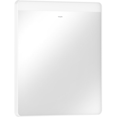 Hansgrohe Xarita Lite Q Miroir - 60x70cm - éclairage led - Horizontal - interrupteur mural - Blanc mat