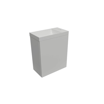 Arcqua Luna Ensemble fontaine 54.3x39.7x21.8cm Brillant Blanc avec fontaine effet marbre sans trop-plein mat blanc