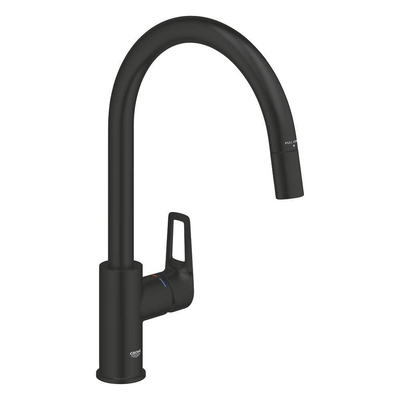 Grohe Start Loop Keukenmengkraan - hoge uitloop - uittrekbare mousseur - matte black (mat zwart)