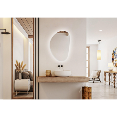 FugaFlow Eccelente Arredo Miroir Sim - 80x53,3cm - éclairage - chauffage miroir - horizontal/vertical - organique