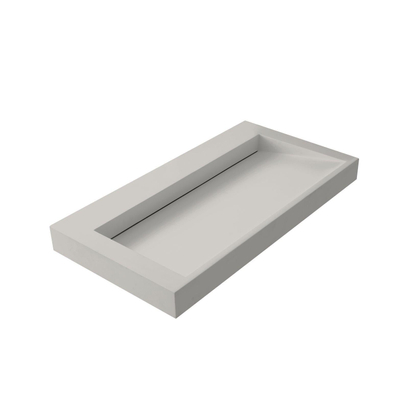 Thebalux lavabo glacier 80cm solid surface 1x cuve sans trou de robinet (doit être percé soi-même) concrete ()