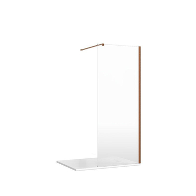 Crosswater Gallery 8 Zijwand - 95.5x199.7cm - 8mm - helder glas - zonder profiel en stabilisatiestang