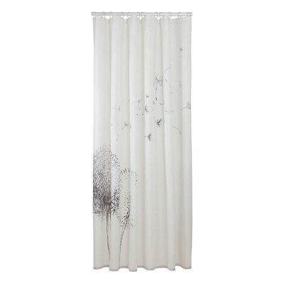 Sealskin flow rideau de douche 180x200 cm polyester noir/blanc
