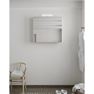 Mondiaz CUBB spiegelkast – 80x70x18 cm – 2 deuren – Linen (offwhite)