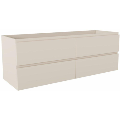 Mondiaz HAY meuble sous lavabo - 140x45x50cm - 4 tiroirs - découpe gauche et droite - softclose - Linen