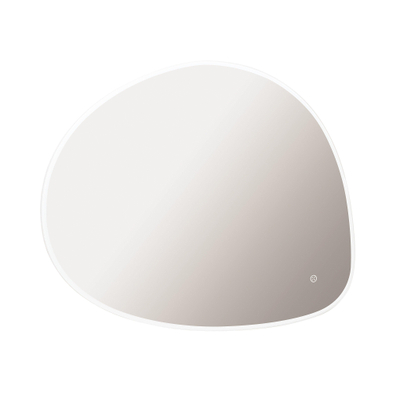 Crosswater Mada Spiegel met verlichting - 60x80cm - horizontaal/verticaal - LED - 2700K tot 6400K - dimbaar - kiezelvorm - helder (zilver)
