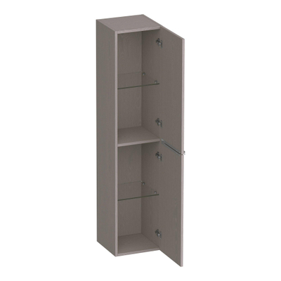 BRAUER Elevate armoire de salle de bains - 160x35x35cm - sans poignées rapportées - 2 portes - ouverture à gauche ou à droite - Timber Greige