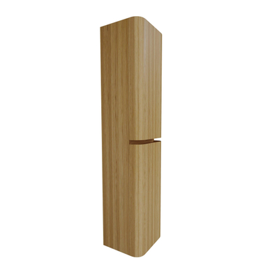 Royal Plaza Terra Armoire haute - 170x35x40cm - 2 portes - coins arrondis - sandwood (chêne clair)