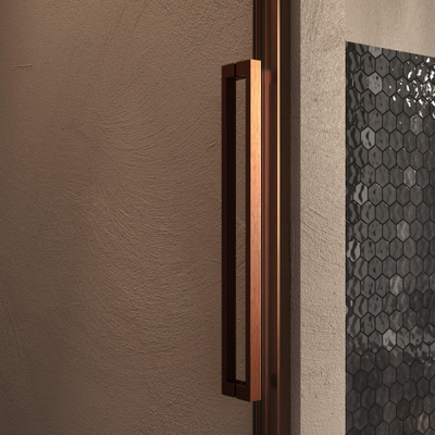 BRAUER Galactic Nisdeur - 120x200 - 2-delig schuif - helder glas - omkeerbaar - incl. glascoating - geborsteld koper PVD