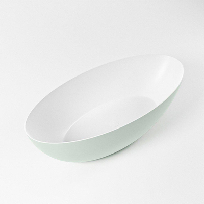 BAIGNOIRE MONDIAZ FLOAT îlot 170x80cm couleur Greey baignoire intérieure talc