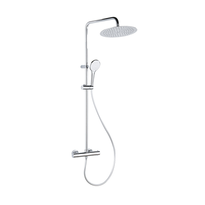Adema Sparkle 2.0 regendoucheset – thermostatisch – Ø30 cm hoofddouche – 3-standen handdouche – glijstang 89,5 cm – chroom