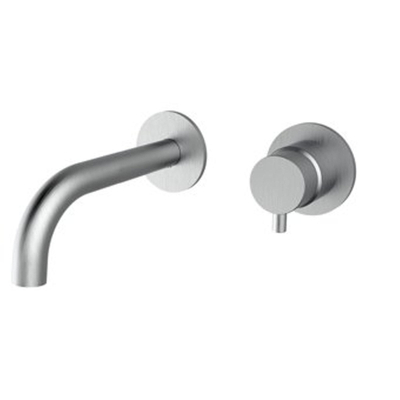 Plieger Napoli robinet mural encastré 1 levier avec bec 18,3 cm incl. partie encastrée inox