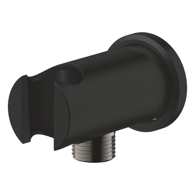 GROHE Rainshower wandaansluitbocht - rond - met houder - mat zwart