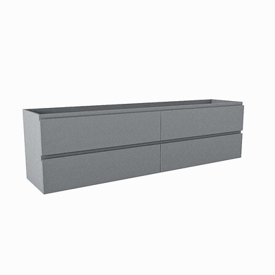 Mondiaz HAY wastafelonderkast - 180x40x50cm - 4 lades - uitsparing rechts - softclose - Plata