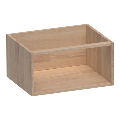 BRAUER Flourish armoire latérale - 59x30x45,5cm - avec 1 compartiment de rangement à lattes chêne naturel