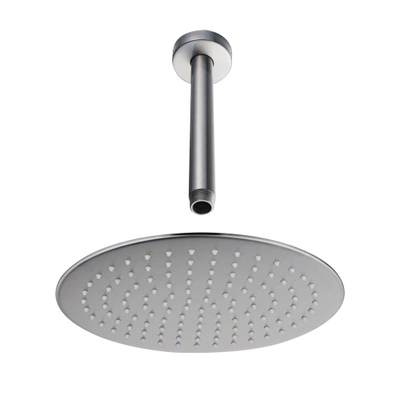 Fortifura Calvi Tête de douche - 30cm - rond - bras plafond 20cm - Inox brossé PVD