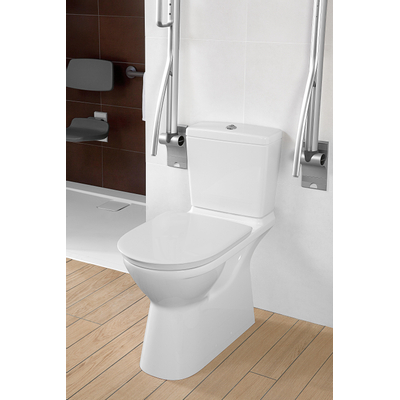 Villeroy & Boch O.novo Vita closetzitting met deksel met softclose met greeprand met quick release wit OUTLETSTORE