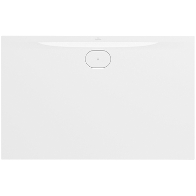 Villeroy & Boch Ecora douchebak - 140x90x3.5cm - afvoer lange zijde - white alpine (wit)
