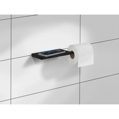 Smedbo Outline Porte-papier toilette - suspendre - laiton massif - Noir mat