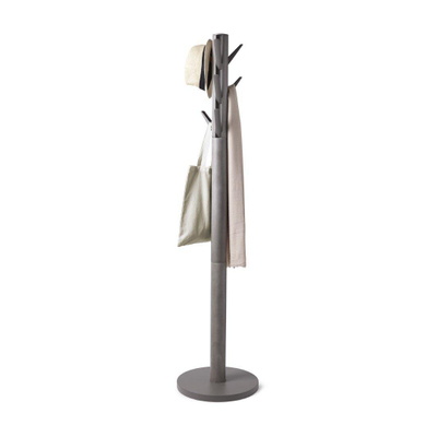 Umbra Flapper porte-serviettes 40x40x168cm bois d'hévéa gris
