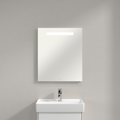 Villeroy & Boch More to see one spiegel - met geïntegreerde led verlichting - 50x60cm - inclusief bevestiging - Glass (glans wit)