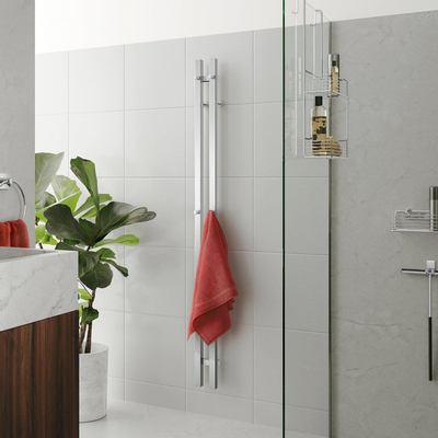 Smedbo Dry Handdoekhouder - 12x150x8cm - ophangen - RVS Gepolijst Edelstaal SHOWROOMMODEL