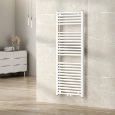 Wiesbaden Elara Radiateur design 118.5x45cm raccordement au centre dessous blanc