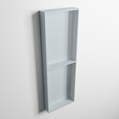 Mondiaz Easy nis 29.5x149.5x8cm voor Inbouw/opbouw 2 open vakken Solid surface Clay/Clay