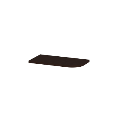 INK Concept R Plan vasque - 40x22x1.7cm - pour sous-meuble de lave-mains arrondi à droite - MFC - Dark veneer