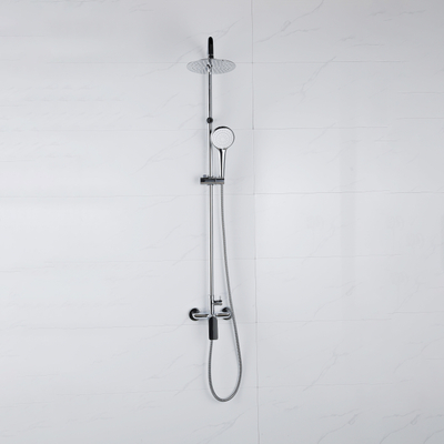 Adema Sparkle 2.0 200 système de douche - douche de tête 30 cm - douchette à main ronde - flexible de douche lisse - barre de douche - chrome