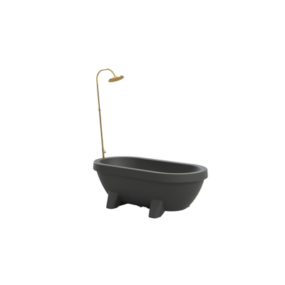 Gardentub Baignoire îlot (extérieur) - 194x94x66cm - synthétique - compatible à l'extérieur - anthracite mat