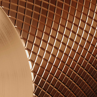 Brauer Copper Carving Stopkraan inbouw - inbouwdeel - PVD - geborsteld koper