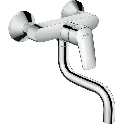 Hansgrohe Logis M31 Eengreeps keukenmengkraan - wandmontage - hoogglans chroom