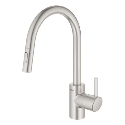 Grohe Concetto Keukenkraan - uittrekbare uitloop - 2 straalsoorten - Brushed Supersteel (RVS)