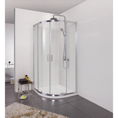 FugaFlow Efficiente Vetro 2142 Cabine de douche - quart de rond - 90x90x195cm - verre clair