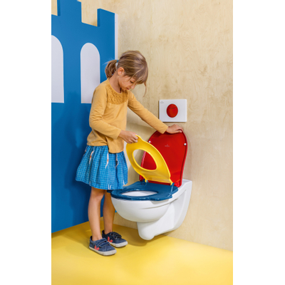 Villeroy & Boch O.novo Kids Abattant WC enfant avec 1 grande siège et 1 petite siège avec couvercle Multicolor