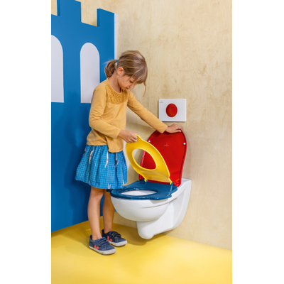 Villeroy & Boch o.novo kids toiletzitting - 1 grote en kleine zitting - 1 deksel mutlicolor - blauw (glans multi)