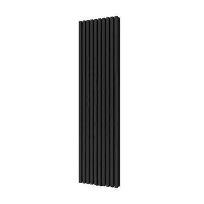 Plieger Siena designradiator verticaal dubbel 1800x462mm 1564W zwart grafiet (black graphite)