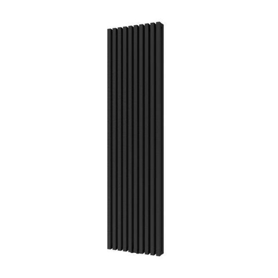 Plieger Siena designradiator verticaal dubbel 1800x462mm 1564W zwart grafiet (black graphite)