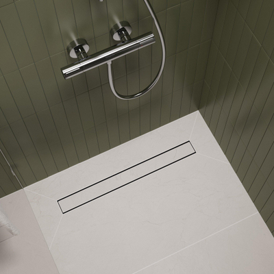 Hansgrohe RainDrain Go Douchegoot - 60cm - standaard/vlakke installatie - betegelbaar - brushed stainless steel
