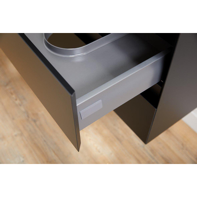 Thebalux type meuble 140x45x50cm 4 tiroirs soft-close sans poignée mdf/chipboard navarro oak
