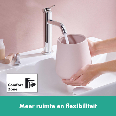 Hansgrohe Tecturis s Wastafelmengkraan - zonder waste - 11.6cm uitloop - hoogglans chroom