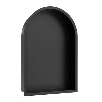 Wiesbaden Demis Inbouwnis - 30x45x7cm - rondboog - mat zwart
