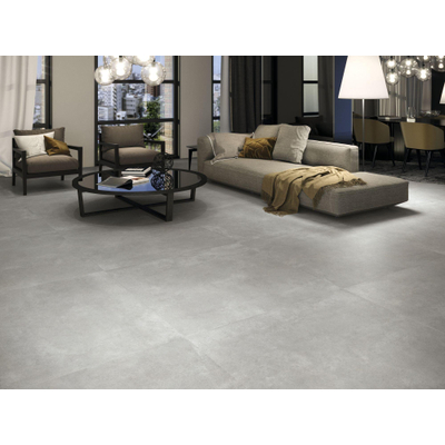 ÉCHANTILLON Terravito Aderno carrelage murale et de sol - 120x120cm - 9.5mm - Rectangulaire - rectifié - Effet béton - Gris Mat