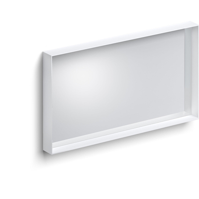 Clou Look at Me miroir – rectangle – 90 x 50 cm – sans éclairage – Blanc mat